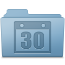 Schedule Folder Blue Icon